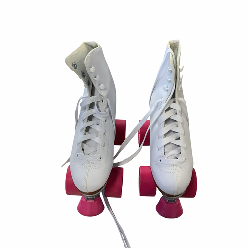 Vist Large View of Product Image Which is Used Chicago QUAD SKATES Senior Rec Fitness Skates White Senior 4.5