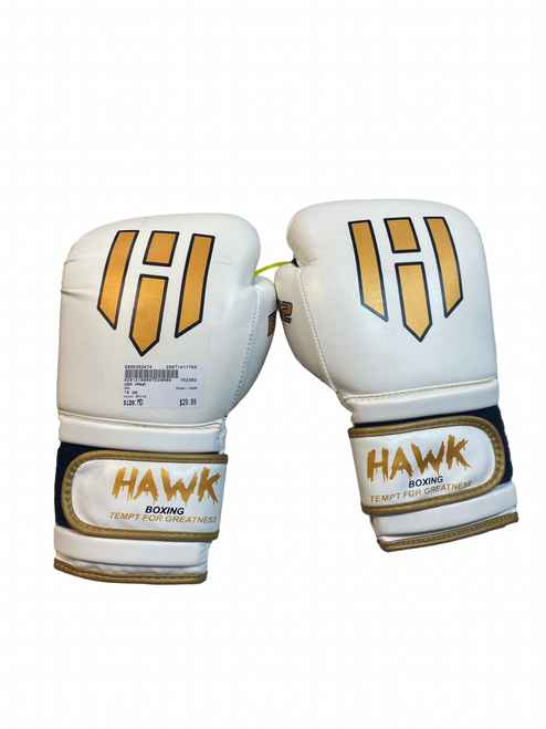 Vist Large View of Product Image Which is Used USA HAWK Boxing Gloves White MD