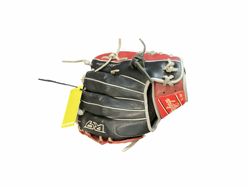 Vist Large View of Product Image Which is Used Rawlings R9 R9206-PBSG BB/SB Glove LH Throw Black And Wine Red 12"