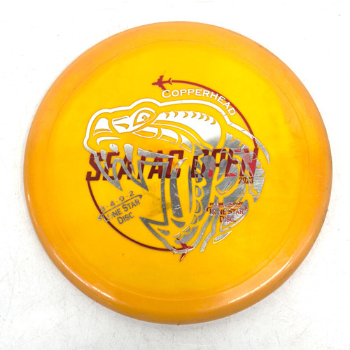 Vist Large View of Product Image Which is Used Lone Star Disc BRAVO COPPERHEAD Disc Golf Putter Orange 174g