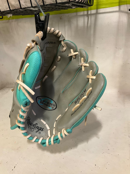 Vist Large View of Product Image Which is Used Rawlings WPL11GM BB/SB Glove RH Throw Grey 11"