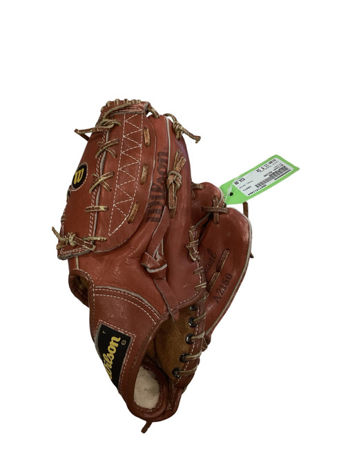 Vist Large View of Product Image Which is Used Wilson A2150 BB/SB Glove RH Throw Chocolate 11 1/2"
