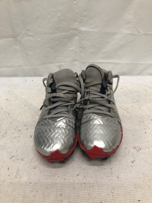 Vist Large View of Product Image Which is Used Under Armour Jr FB Cleats Grey Junior 04