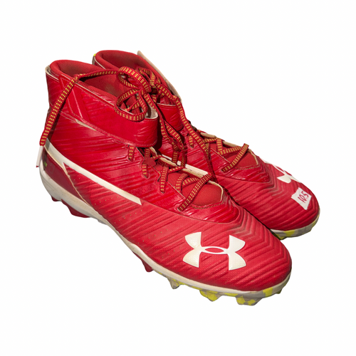 Vist Large View of Product Image Which is Used Under Armour BH BB/SB Cleats Red Senior 10.5
