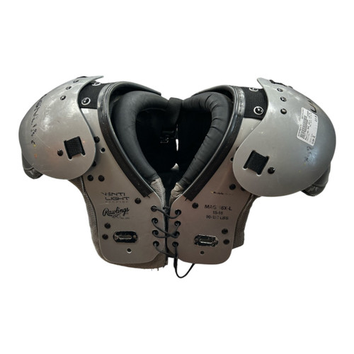 Vist Large View of Product Image Which is Used Rawlings MAG 16X-L YTH FB SP FB Shoulder Pads Grey XL