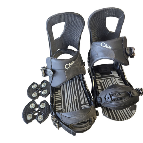 Vist Large View of Product Image Which is Used Burton CARTEL SNOWBOARD BINDINGS Mens Binding Only Black LG