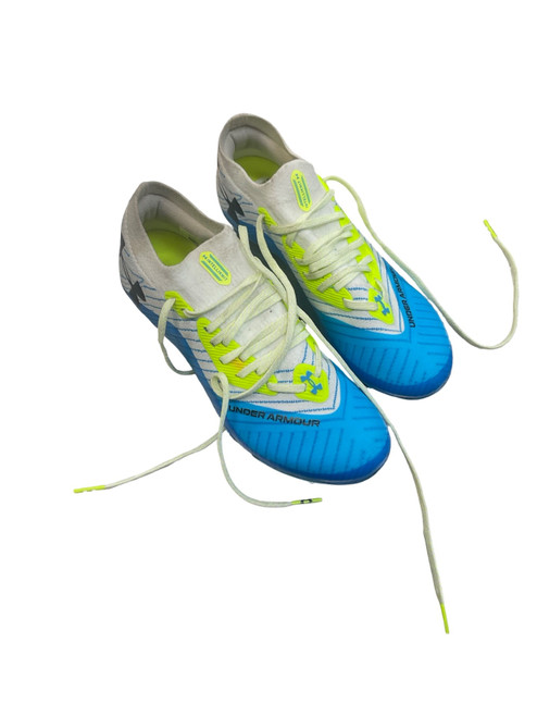 Vist Large View of Product Image Which is Used Under Armour Soccer Cleats Royal Blue Junior 04