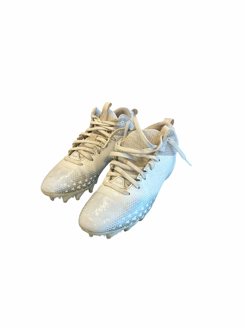 Vist Large View of Product Image Which is Used Under Armour Jr FB Cleats White Junior 03