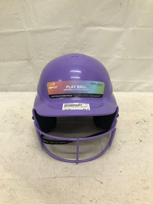 Vist Large View of Product Image Which is Used RIP-IT PLAY BALL PURPLE Batting Helmet w/Mask Purple SM
