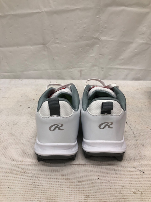 Vist Large View of Product Image Which is Used Rawlings TOP SPEED LOW BB/SB Cleats White Senior 8.5