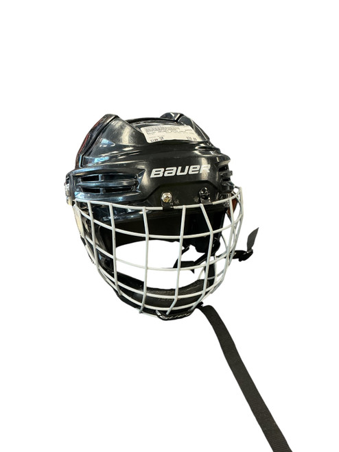 Vist Large View of Product Image Which is Used Bauer HELMET WITH CAGE Helmet Cage Combo Black SM