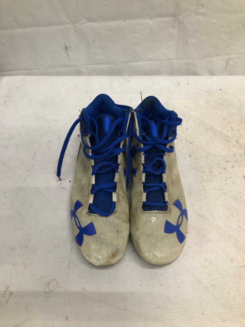 Vist Large View of Product Image Which is Used Under Armour Adult FB Cleats Royal Blue Senior 10.5
