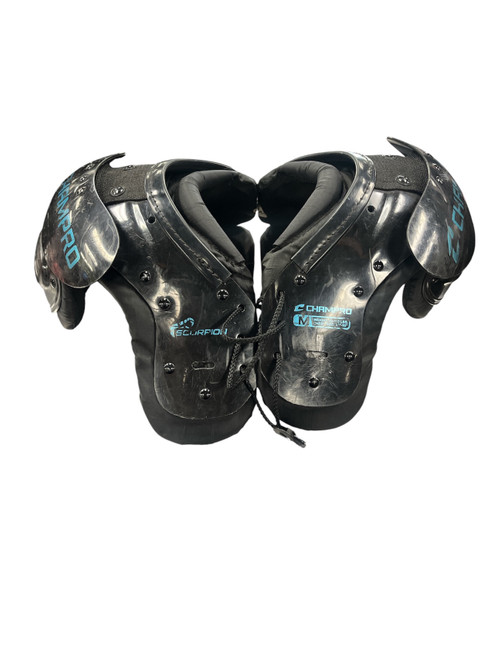 Vist Large View of Product Image Which is Used Champro SCORPION FB Shoulder Pads Black MD