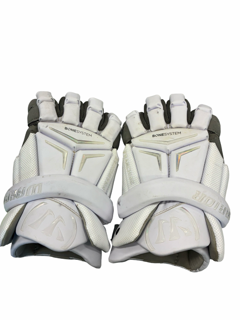 Vist Large View of Product Image Which is Used Warrior FRANCHISE Lacrosse Gloves Mens White LG