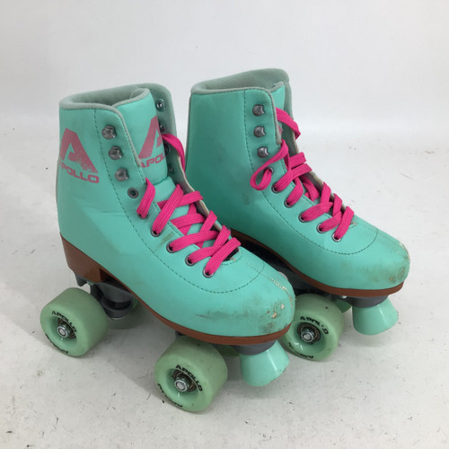 Vist Large View of Product Image Which is Used APOLLO YTH 12- JR 2 QUAD SKATES Junior Roller Quad Skates Green Adjustable