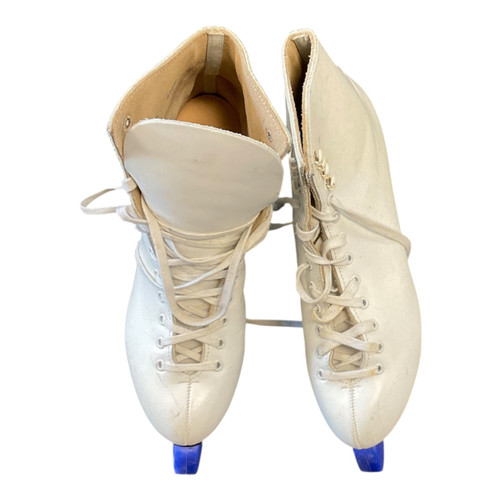 Vist Large View of Product Image Which is Used Riedell ICE SKATES WomensFigure Skate White Senior 8.5