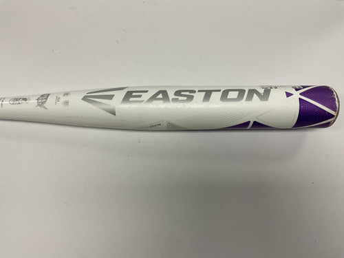 Vist Large View of Product Image Which is Used Easton FP18AMY BB/SB Fastpitch Bat Purple And White 30"