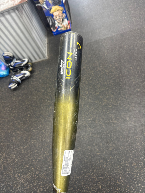 Vist Large View of Product Image Which is Used Rawlings ICON 2023 BB/SB High School -3 Bat 33"