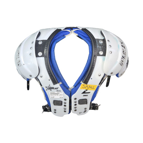 Vist Large View of Product Image Which is Used Douglas Z-25 ADULT SMALL FBALL SHOULDER PADS FB Shoulder Pads White SM