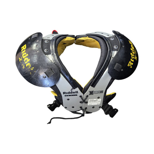 Vist Large View of Product Image Which is Used Riddell X FORCE II FB SHOULDER PADS YTH XL FB Shoulder Pads Grey XL