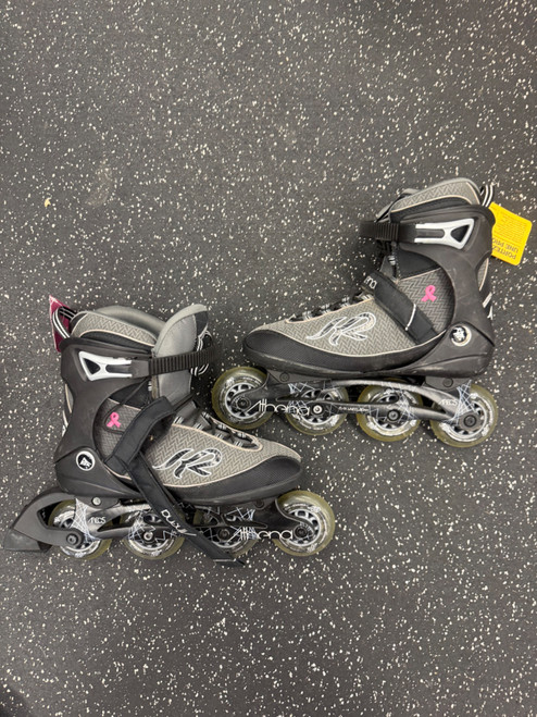 Vist Large View of Product Image Which is Used K2 ATHENA Senior Rec Fitness Skates Grey Senior 9.5
