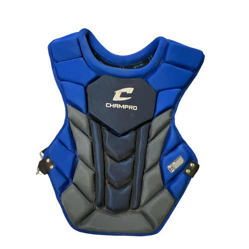 Vist Large View of Product Image Which is Used Champro OPTIMUS PRO PLUS Catchers Chest Protector Royal Blue Intermed