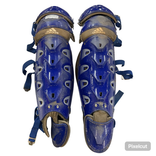 Vist Large View of Product Image Which is Used Adidas ADIDAS LEG GUARDS Catchers Leg Guards Royal Blue Adult