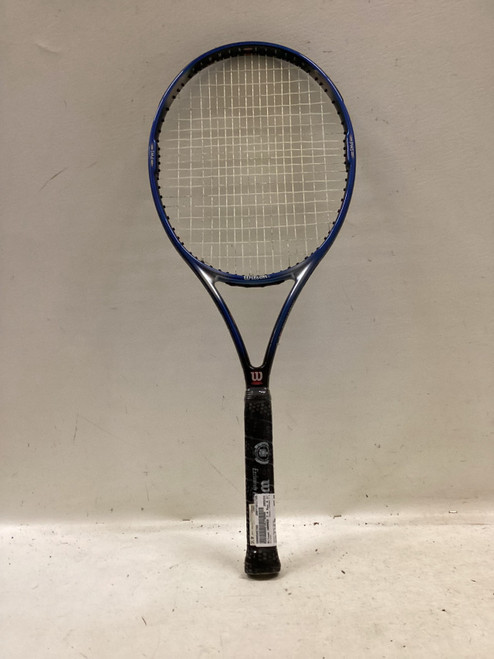 Vist Large View of Product Image Which is Used Wilson BURN 100 LS Adult Tennis Racquet Black 4 3/8"
