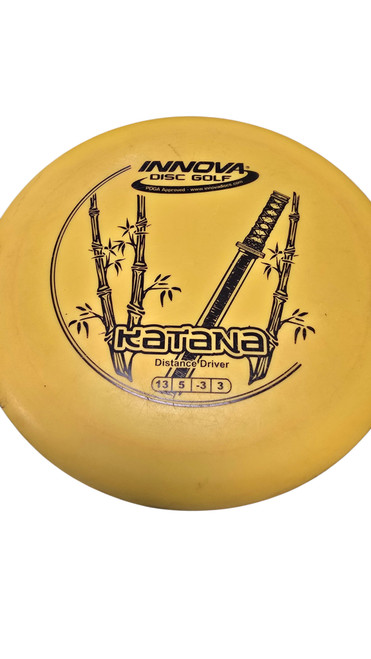 Vist Large View of Product Image Which is Used Innova KATANA Disc Golf Driver Yellow