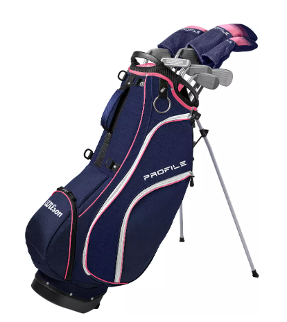Vist Large View of Product Image Which is Wilson Women's Profile 14-Piece Stand Bag Complete Set  - RH 