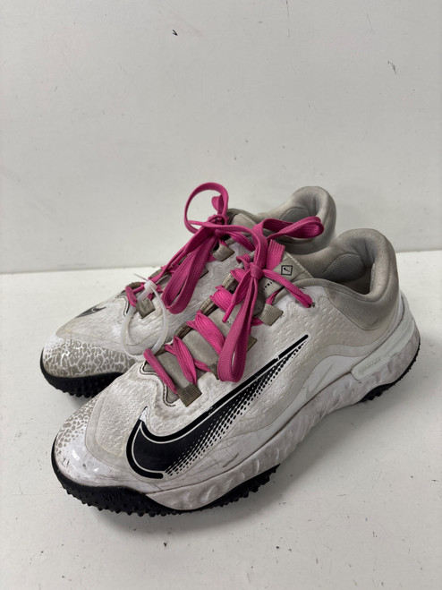 Vist Large View of Product Image Which is Used Nike RENEW TURF BB/SB Cleats White Senior 9.5