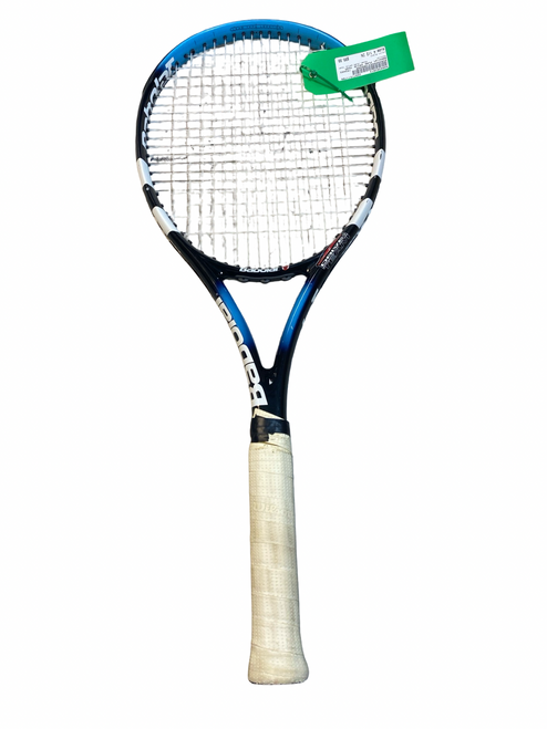 Vist Large View of Product Image Which is Used Babolat PURE DRIVE TEAM Adult Tennis Racquet Black 4 1/2"