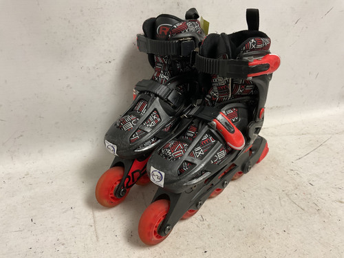 Vist Large View of Product Image Which is Used RollerDerby ADJ 12-2 Junior Rec Fitness Skates Black Adjustable
