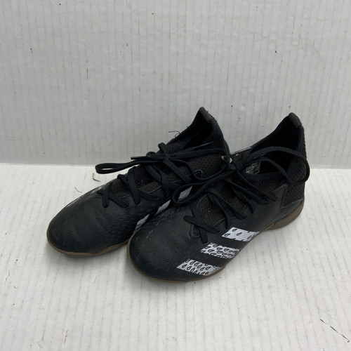 Vist Large View of Product Image Which is Used Adidas Soccer Indoor Shoes Black Youth 13.0