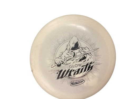 Vist Large View of Product Image Which is Used Innova DX GLOW WRAITH Disc Golf Driver White