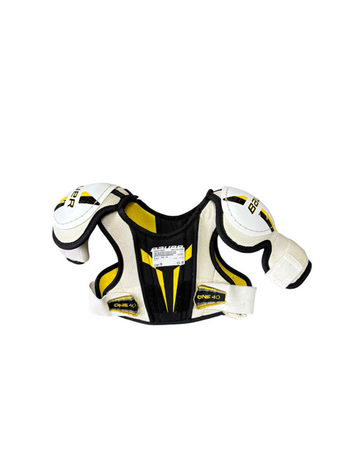 Vist Large View of Product Image Which is Used Bauer ONE 40 Youth Shoulder Pads MD