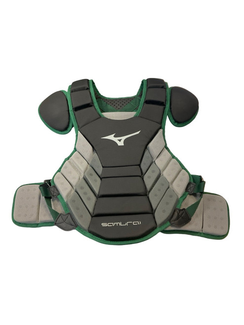 Vist Large View of Product Image Which is Used Mizuno SAMURAI Catchers Chest Protector Green Adult