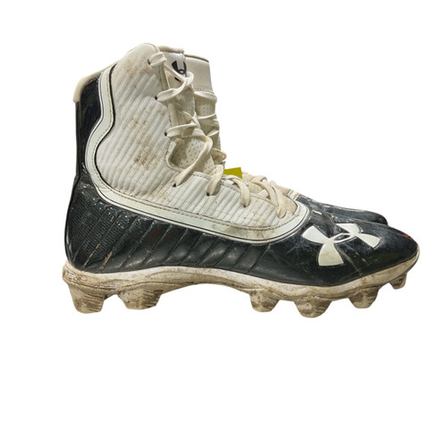 Vist Large View of Product Image Which is Used Under Armour Adult FB Cleats White Senior 7.5