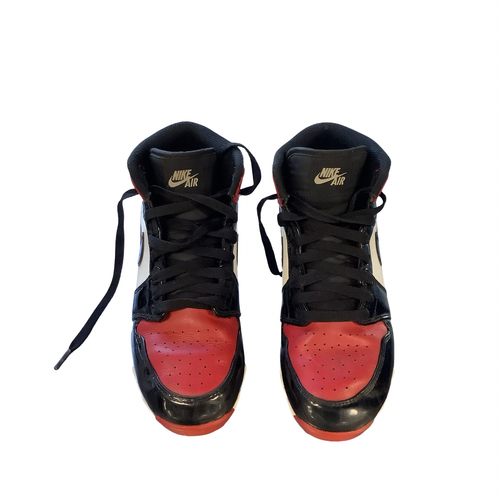 Vist Large View of Product Image Which is Used Nike Adult FB Cleats White/Black/Red Senior 5.5