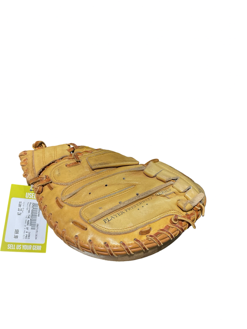 Vist Large View of Product Image Which is Used Rawlings THE MARK OF A PRO MITT BB/SB Catchers RH Throw Brown 33"