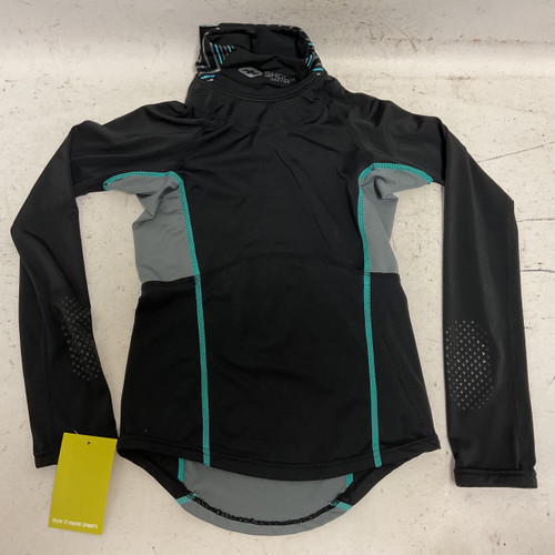 Vist Large View of Product Image Which is Used Shock DR GIRLS NECKGUARD SHIRT Junior Black And Sky Blue MD