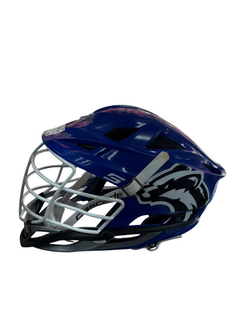 Vist Large View of Product Image Which is Used Cascade S Lacrosse Helmet Royal Blue One Size