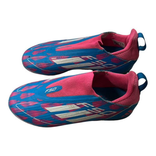 Vist Large View of Product Image Which is Used Adidas Soccer Cleats Pink Youth 13.0