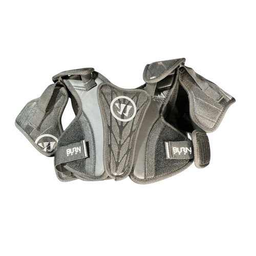 Vist Large View of Product Image Which is Used Water Wheeler YTH LG WARRIOR BURN NEXT Lacrosse Shoulder Pads Black LG