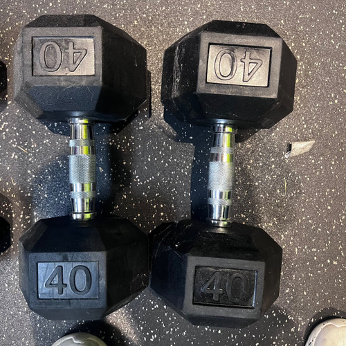 Vist Large View of Product Image Which is Used Hex Dumbbell (Each) 40 lb
