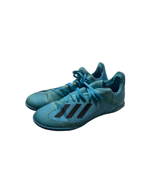 Vist Large View of Product Image Which is Used Adidas Soccer Indoor Shoes Royal Blue Junior 06