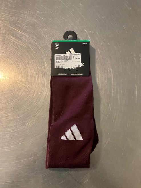 Vist Large View of Product Image Which is Used Adidas SOCKS Other Clothing Maroon LG