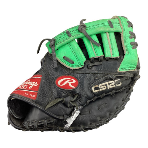 Vist Large View of Product Image Which is Used Rawlings CS25 BB/SB First Base RH Throw Black 12"