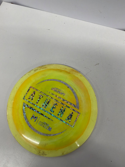 Vist Large View of Product Image Which is Used Discraft ATHENA Disc Golf Driver Yellow