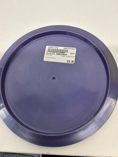 Vist Large View of Product Image Which is Used Discraft UNDERTAKER Disc Golf Driver Purple